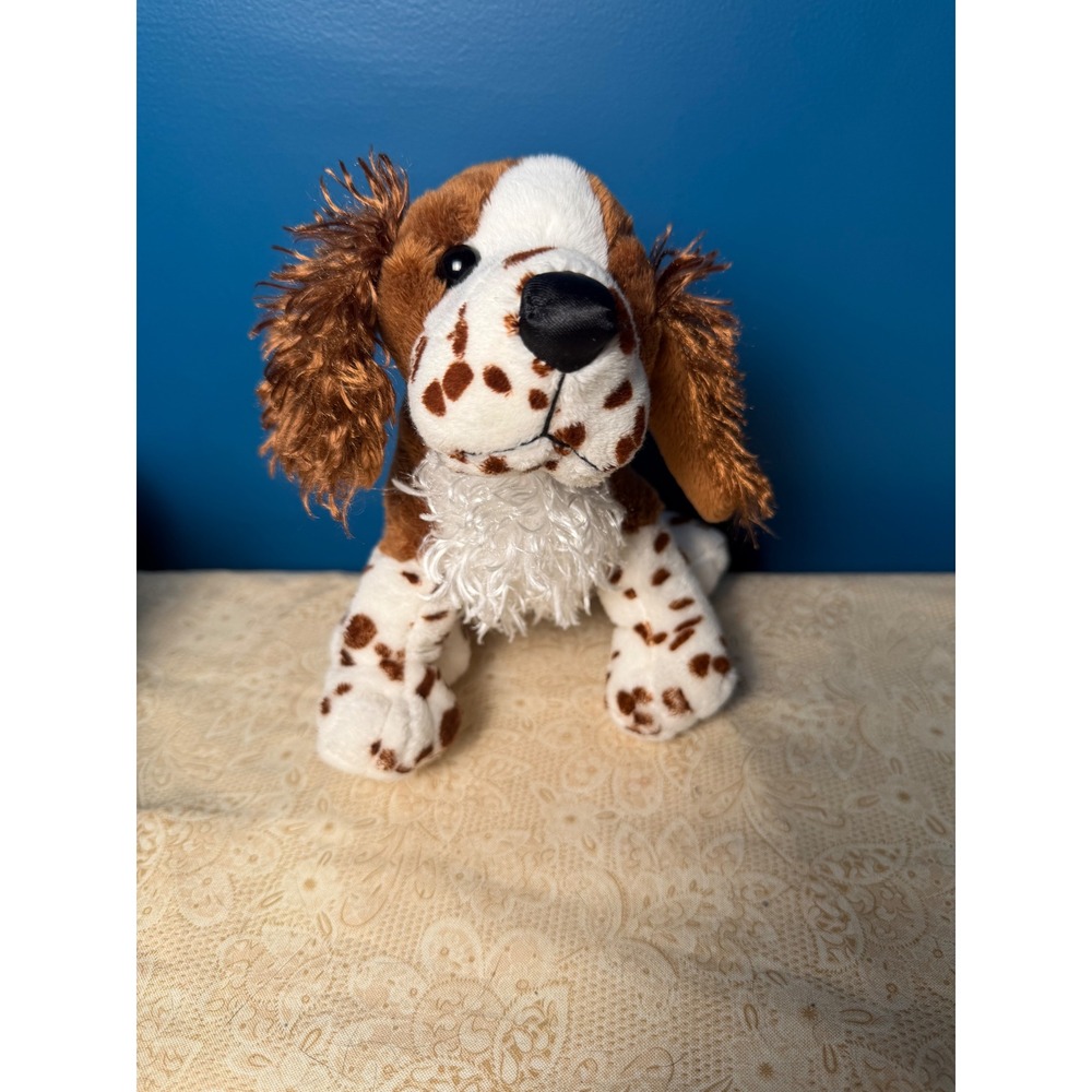 Ganz Webkinz Springer Spaniel Plush Stuffed Animal Brown White Spotted Dog HM128